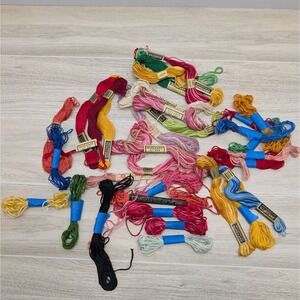 VTG Embroidery Floss Lot Boulfast Red Coats Cotton Thread Needlework Craft